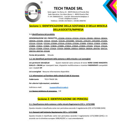 Toner Tech Trade rigenerato HP CF542X (203X) giallo - TTPHPCF542X